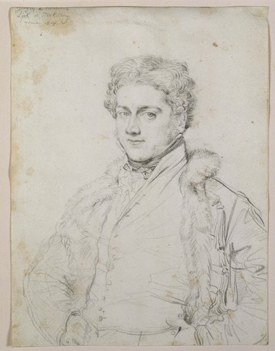 Portret van Charles Robert Cockerell, 1817 door Jean Auguste Dominique Ingres